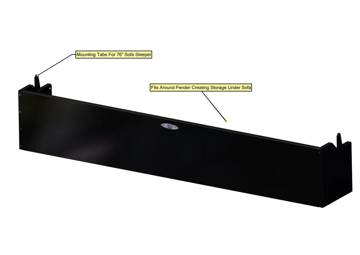 Rb Components Sofa Storage Box, 76", Shallow 1