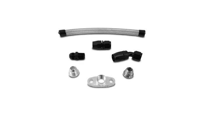 Vibrant Performance 10282 Universal Oil Drain Kit For T3/T4 Top Mount Turbo Setups (20" Long Line) 1
