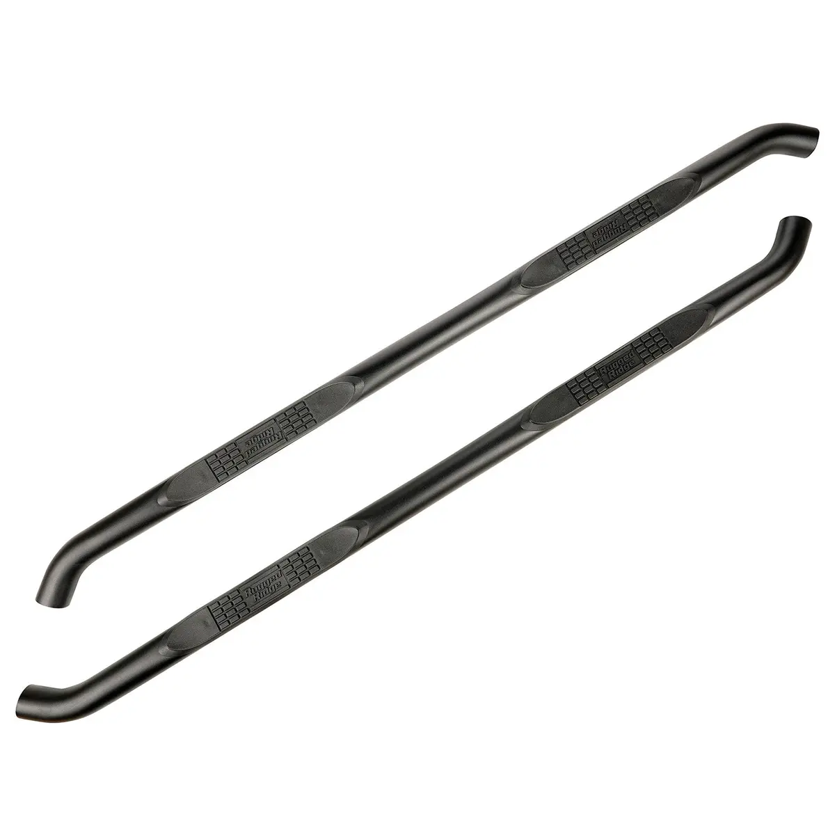 Rugged Ridge 11591.14 3-Inch Round Side Step, Fine Textured Black; 2020-2021 Jeep Gladiator Jt 1