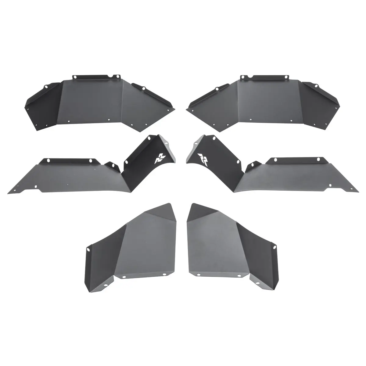 Rugged Ridge 11615.62 Inner Fender Liners, Rear, Aluminum, Blk; 18-21 Jeep Wrangler Jl 1