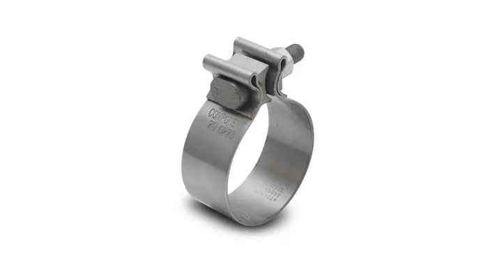 Vibrant Performance 1162 Stainless Steel Seal Clamp For 3 1/2" O.D. Tubing (1.25" Wide Band) 1