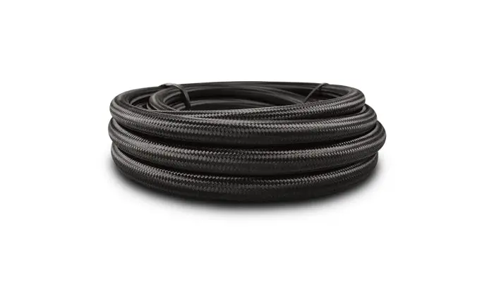 Vibrant Performance 11986 5Ft Roll Of Black Nylon Braided Flex Hose; An Size: -6; Hose Id 0.34" 1
