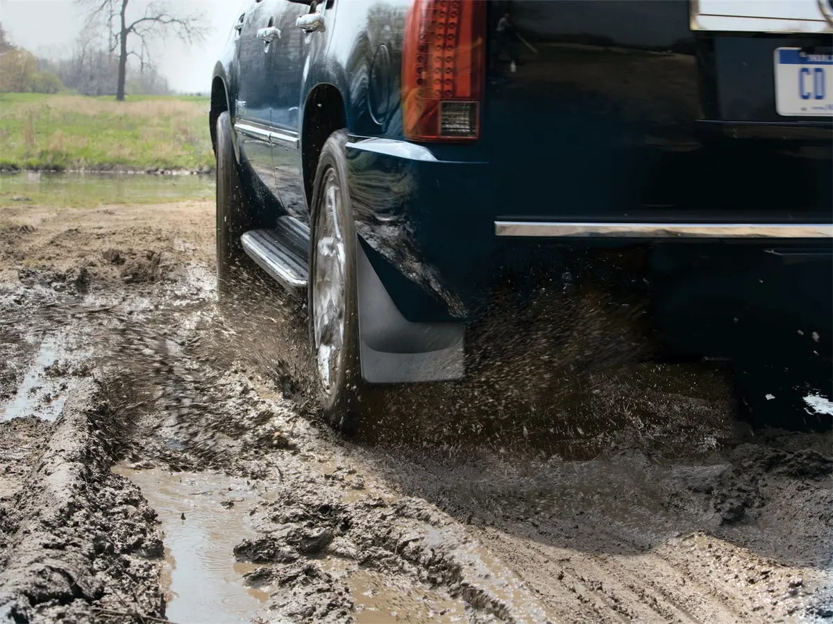 Weathertech 110034-120034 Mudflap No-Drill Digitalfit® Mudflap Kit; Black; 2
