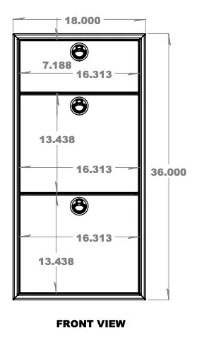 18" Three Drawer Base Cabinet 4