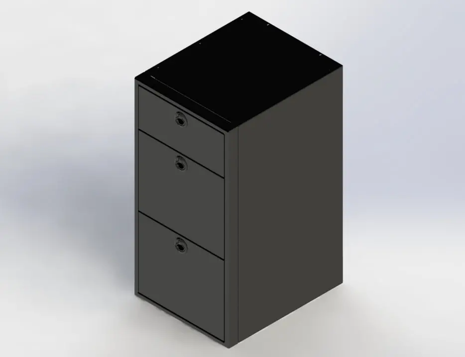 18" Three Drawer Base Cabinet 1