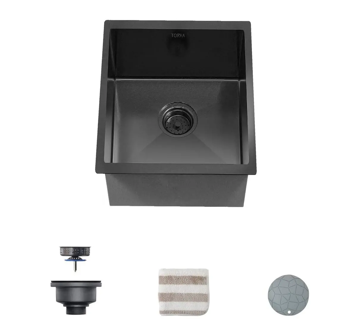 Torva 14-Inch Undermount Sink – Black Stainless Steel 1