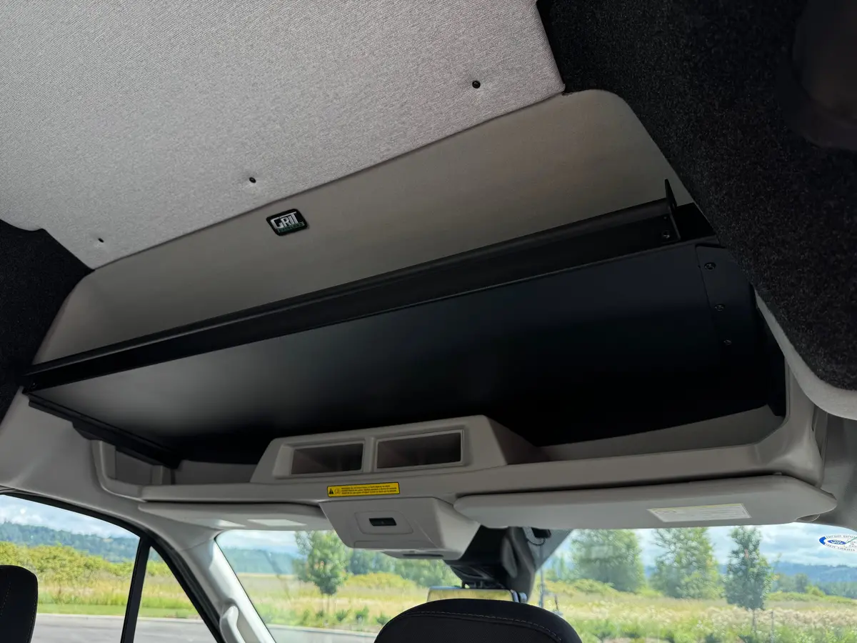 Ford Transit Headliner Shelf With Curtain Rod 1