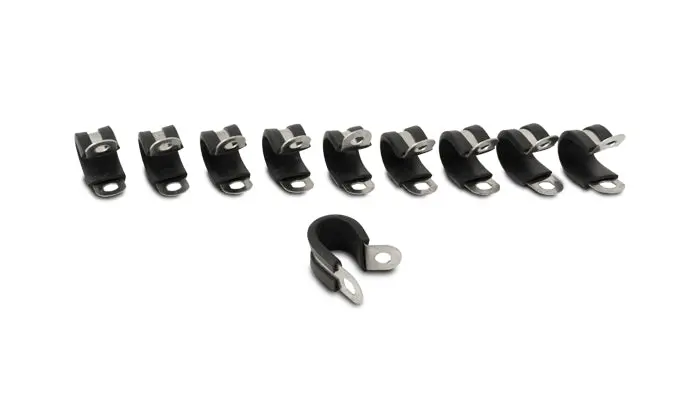 Vibrant Performance 17195 Stainless Steel Cushion P-Clamp For 1.00" O.D. Hose - Pack Of 10 1