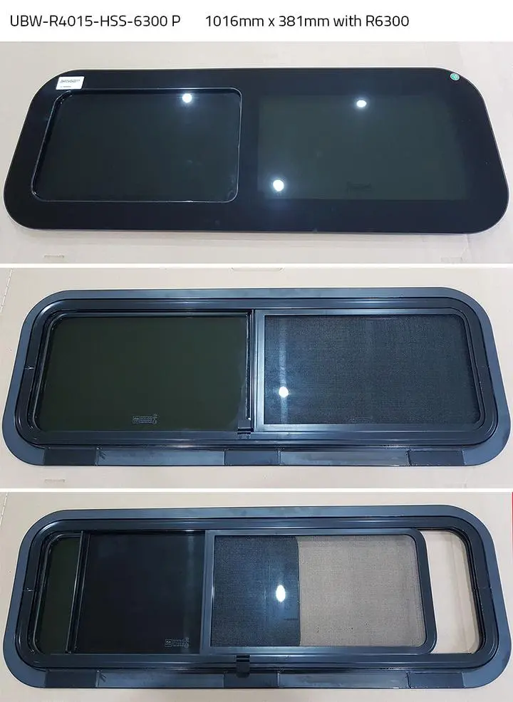 Van Bunk Half-Slider Window Driver Side 40" X 15" 2007-2024 (Ubw-L4015-Hss-6300 P) 2