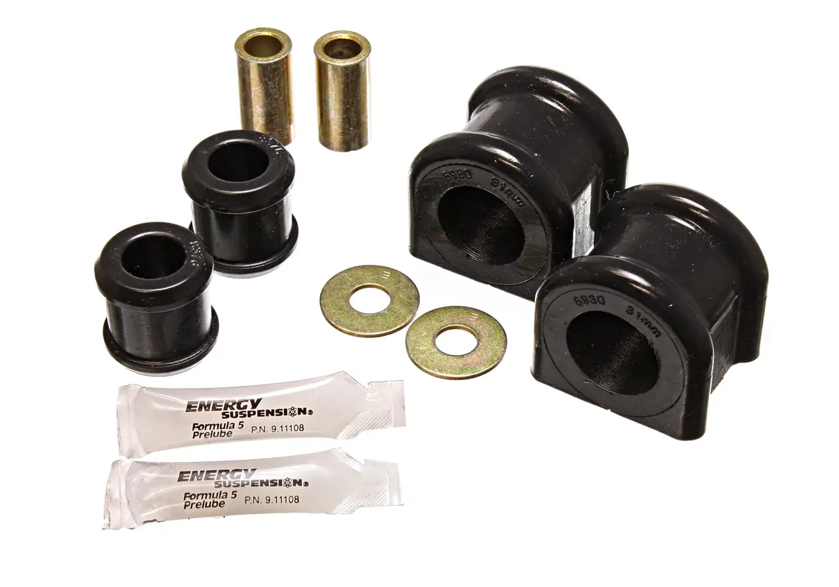 Energy Suspension 2.5112G Sway Bar Bushing Set; Black; Front; 31Mm; 1