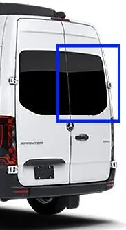 Ama Passenger Rear Cargo Door Solid Glass Window 2019-2024 (Ms18-Rb P) 1
