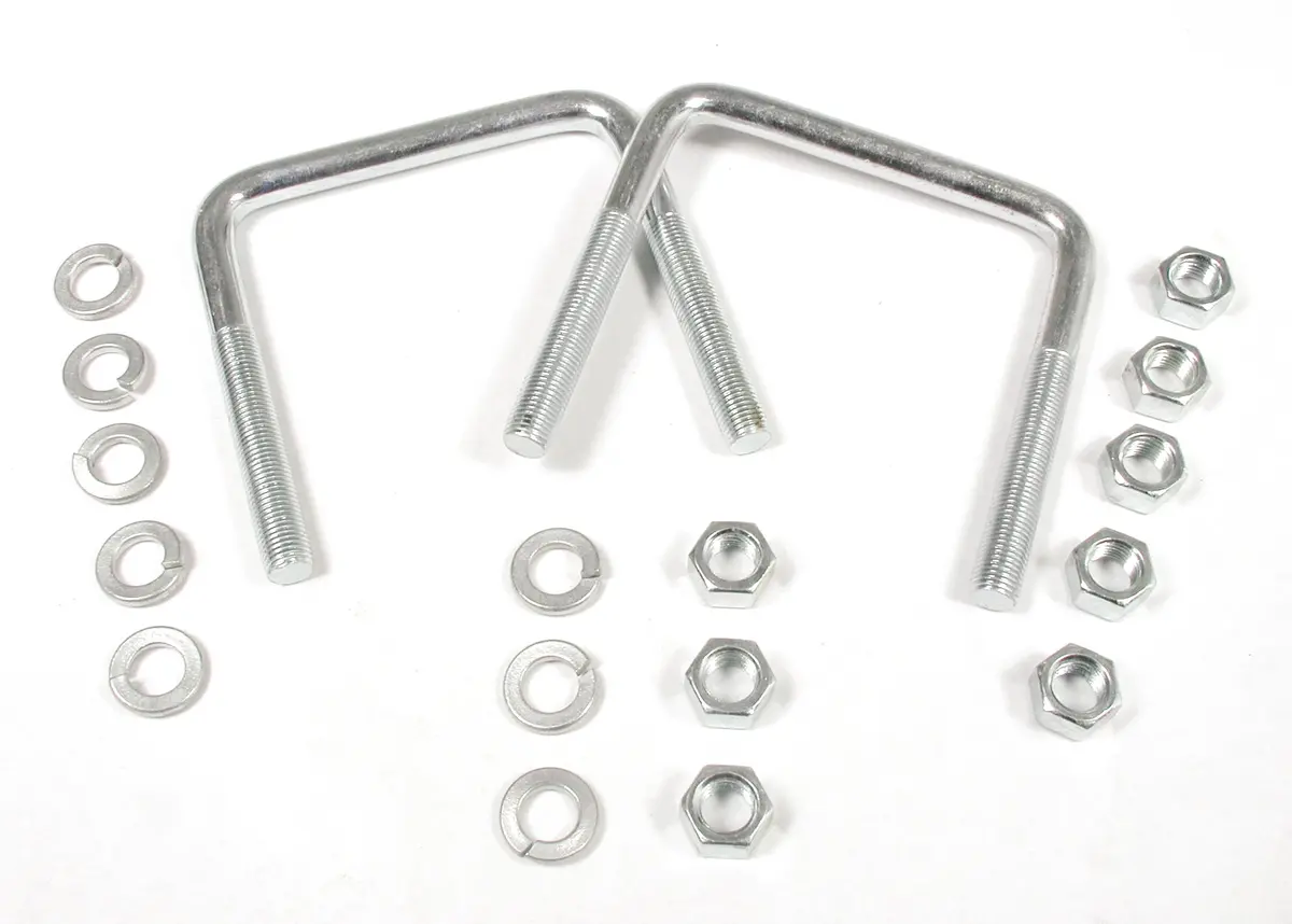 Lakewood 20570 Lakewood Replacement U-Bolt Kit- 3/8" Diameter - 3-1/2" Center To Center 1