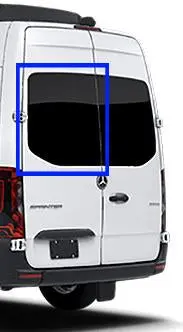 Ama Driver Rear Cargo Door Solid Glass Window 2019+ (Ms18-Lb P) 1