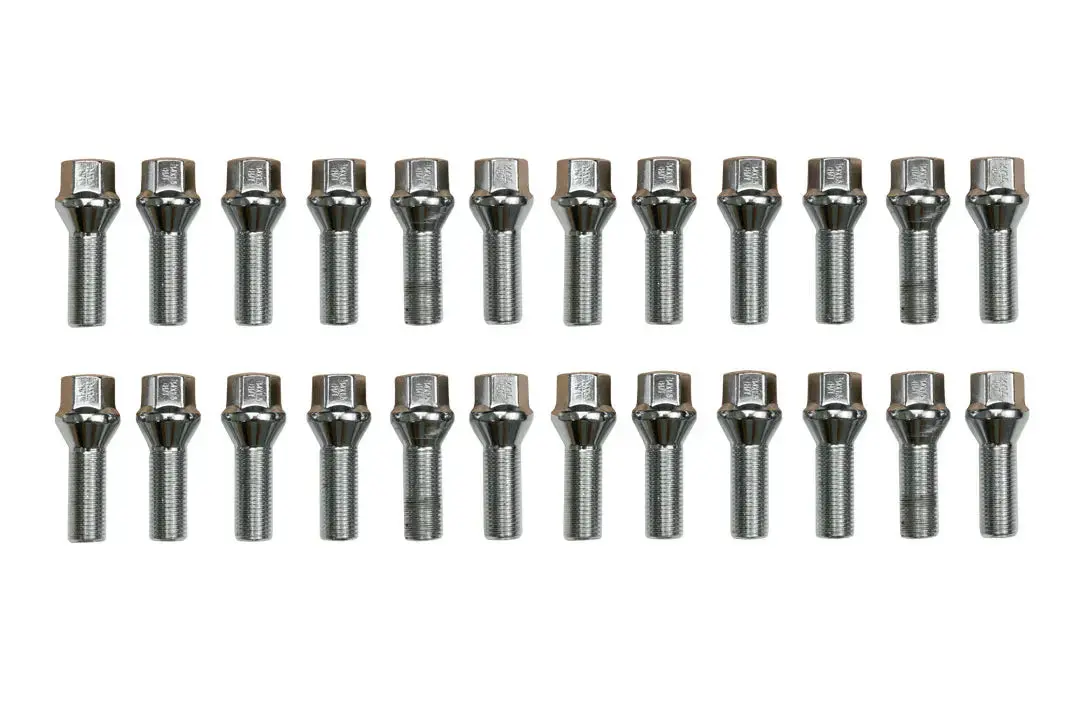 Van Compass 2007+ Mercedes Sprinter Tapered Lug Bolt Kit (24Pk) - Silver 1