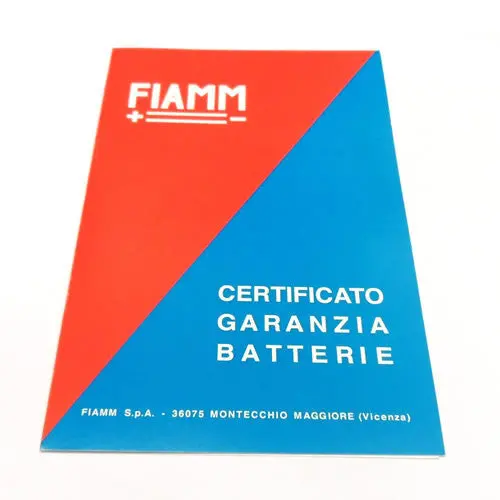 Fiamm Battery Guarantee Certificate 24601230 1