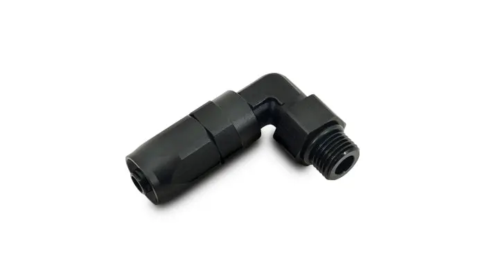 Vibrant Performance 24908 Male Hose End Fitting, 90 Degree; Size: -10An; Thread: (10) 7/8"-14 1