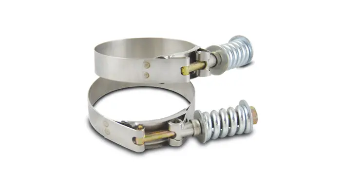 Vibrant Performance 27830 Spring Loaded T-Bolt Clamps (Pack Of 2) - Clamp Range: 3.22"-3.52" 1