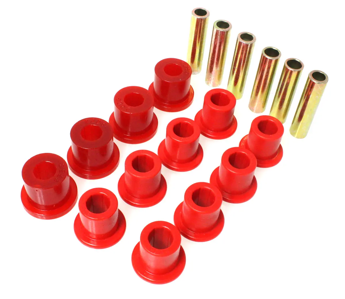 Energy Suspension 2.2107R Leaf Spring Bushing Set; Red; Front; Performance Polyurethane; 1