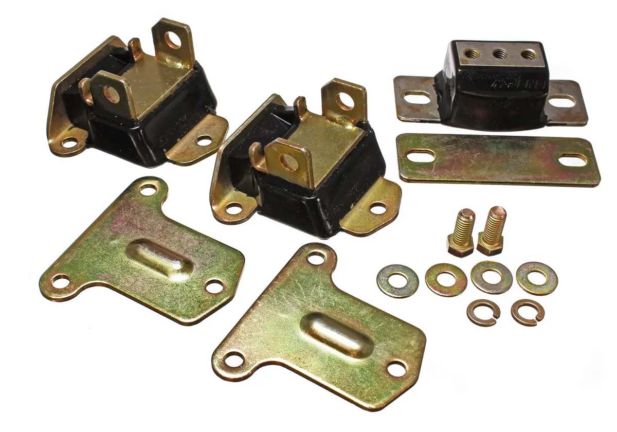 Energy Suspension 3.1122G Motor And Transmission Mount; Black; Zinc Finish; Performance Polyurethane; 1