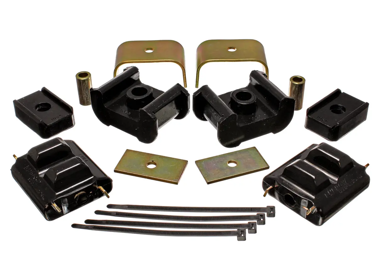 Energy Suspension 3.1124G Motor And Transmission Mount; Black; Zinc Finish; Performance Polyurethane; 1