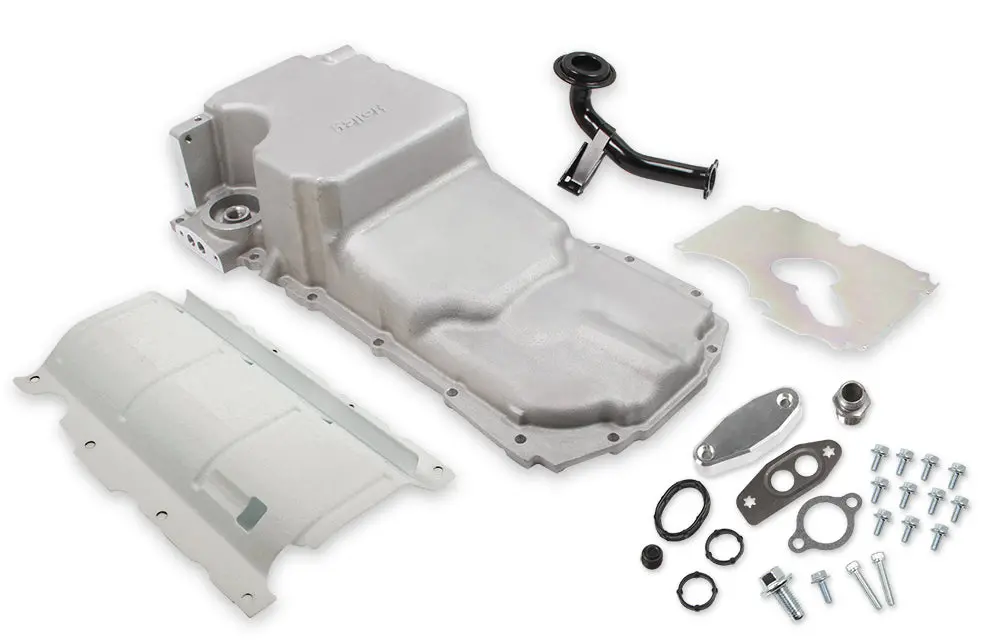 Holley 302-20 Gm Gen V Lt Swap Oil Pan - As Cast - With Turbo Oil Or Pvc Return Port 1