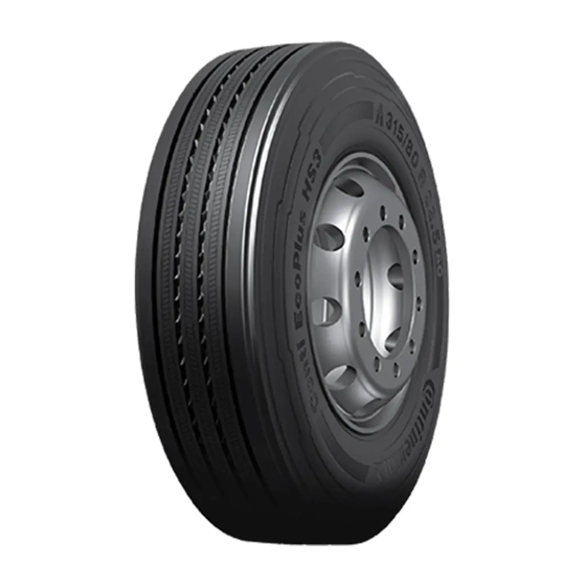 Set Of 4 Tires 315/80R22.5 Continental Hs3 Steer 156/150 L 20 Ply 1