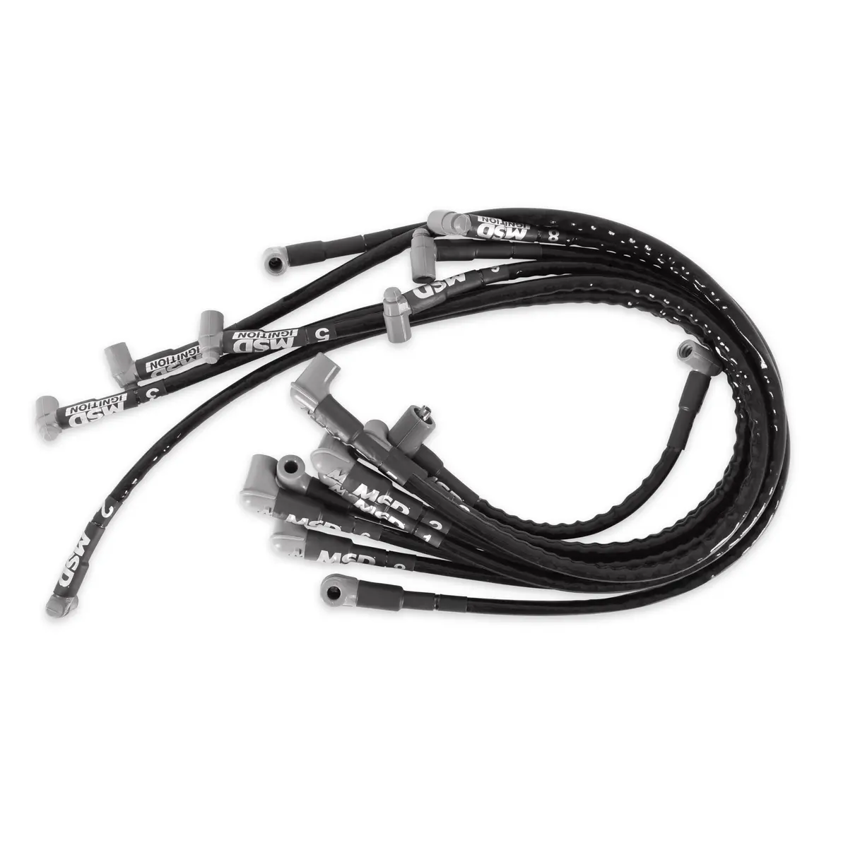 Msd 35591 Sleeved Spark Plug Wires For Sbc Under Exhaust, Hei 1