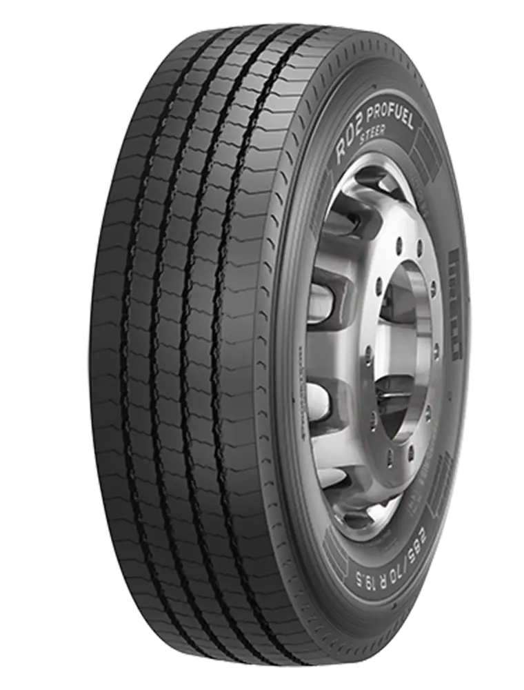 Set Of 8 Tires 285/70R19.5 Pirelli R02 Profuel Steer 16 Ply 146/144L 1