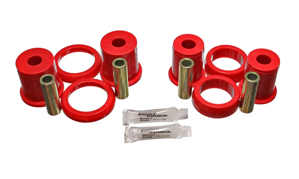 Energy Suspension 4.3129R Control Arm Bushing Set; Red; Rear Upper; Performance Polyurethane; 1