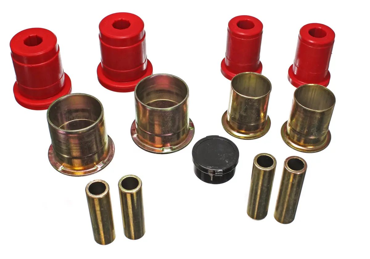 Energy Suspension 4.3144R Control Arm Bushing Set; Red; Front; Performance Polyurethane; 1