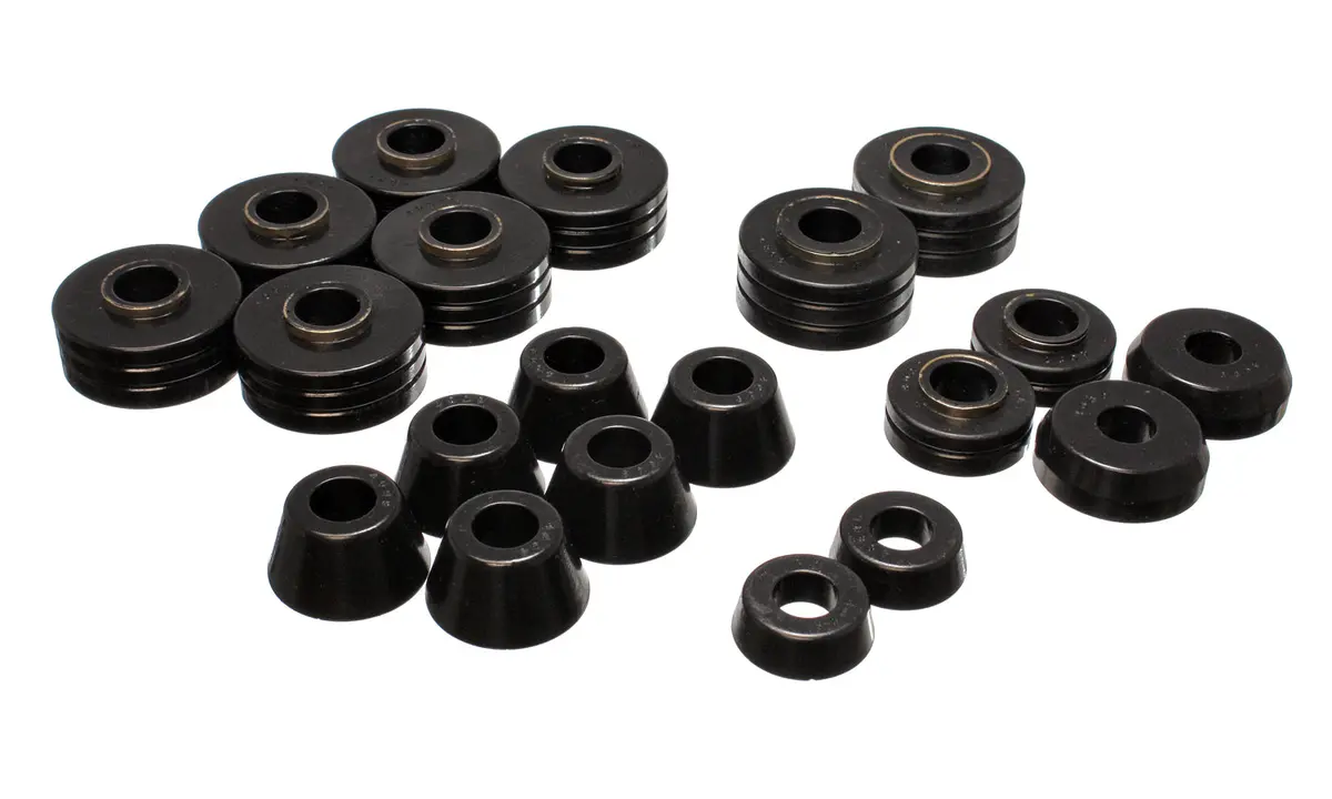 Energy Suspension 4.4102G Body Cab Mount Set; Black; Performance Polyurethane; 1