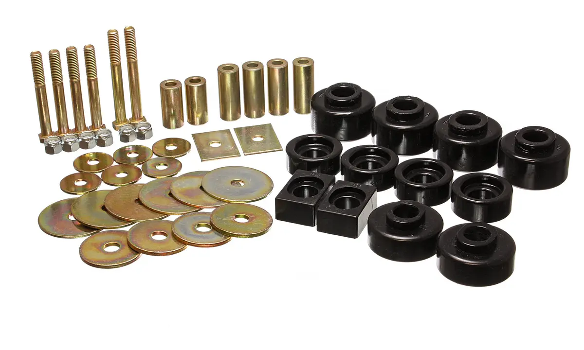 Energy Suspension 4.4114G Body Cab Mount Set; Black; Performance Polyurethane; 1