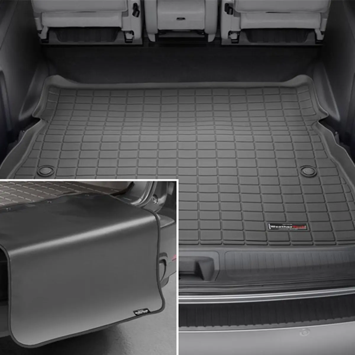 Weathertech 401506Imsk Seatback Cargo Liner Hp W/Bumper Protector; Black; Behind 2Nd Row Seating; 1