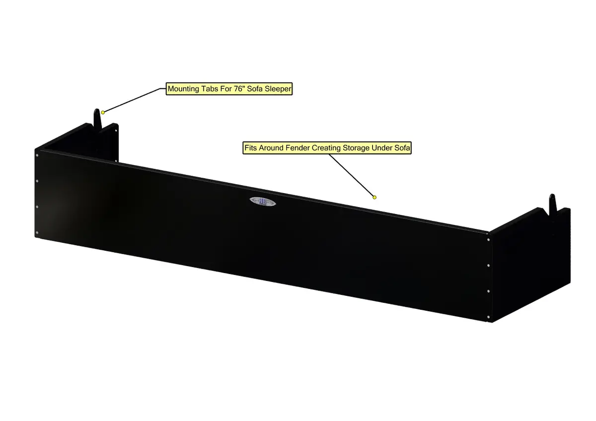 Rb Components Sofa Storage Box, 76", Deep 1