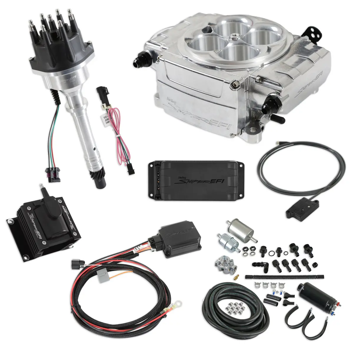 Holley Sniper Efi 550-510-Bpk-Sbc Sniper 2 Efi Bundle With Hyperspark Ignition System 1