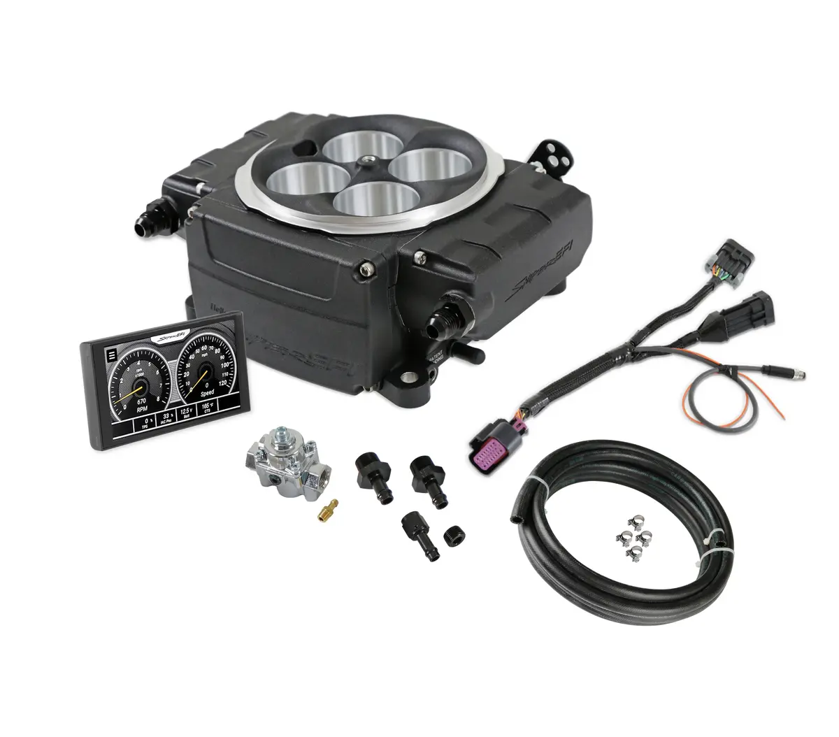 Holley Sniper Efi 550-511-5Ae Holley Sniper 2 Efi Upgrade 5'' Kit W/ Regulator - Black 1