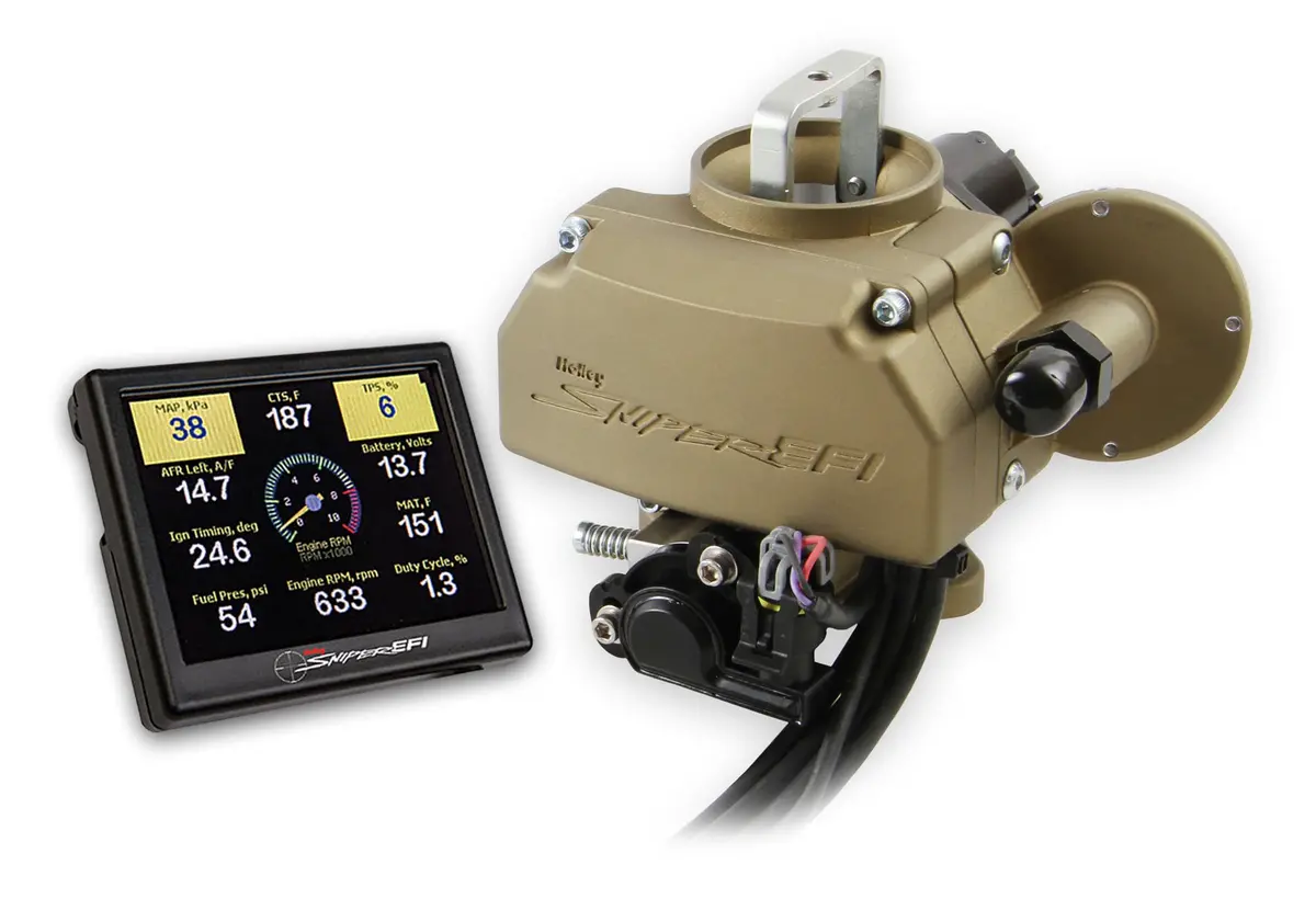 Holley Sniper Efi 550-552 Supports Up To 175 Hp - 3.5 In. Handheld Monitor - One 100 Lb/Hr Injector 1