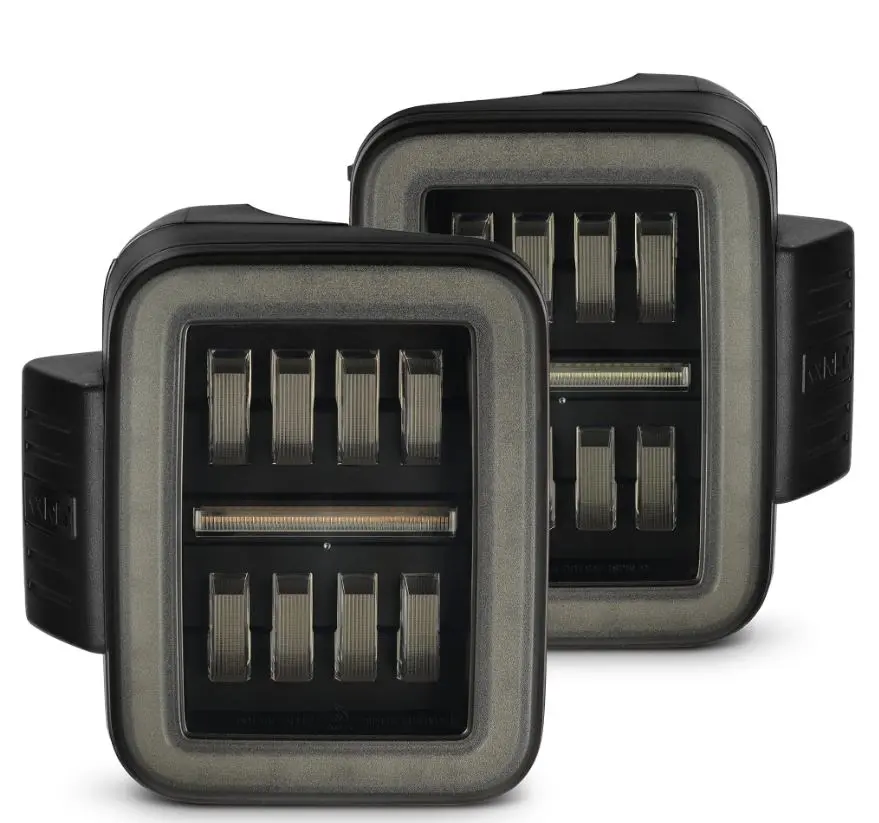 Alpharex 602050 Prismatic Led Taillights Alpha Black 1