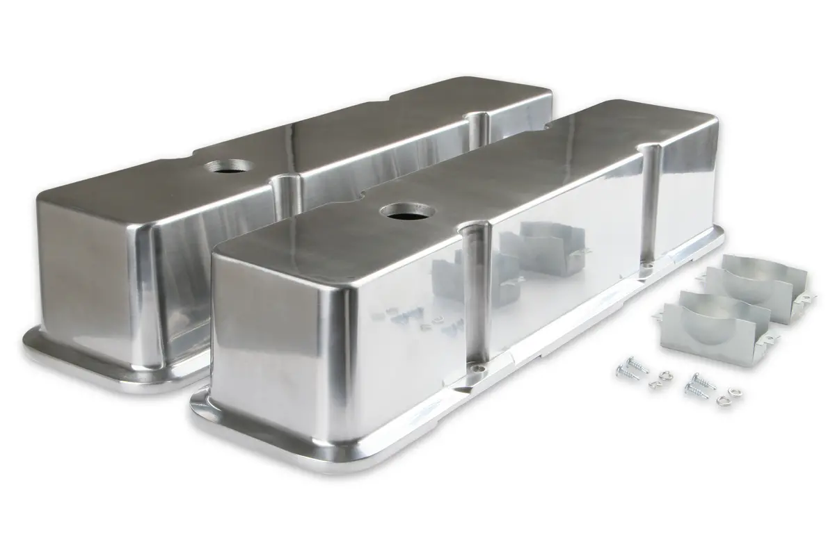 Mr Gasket 6854 Mr. Gasket Aluminum Tall-Style Valve Covers - Polished 1
