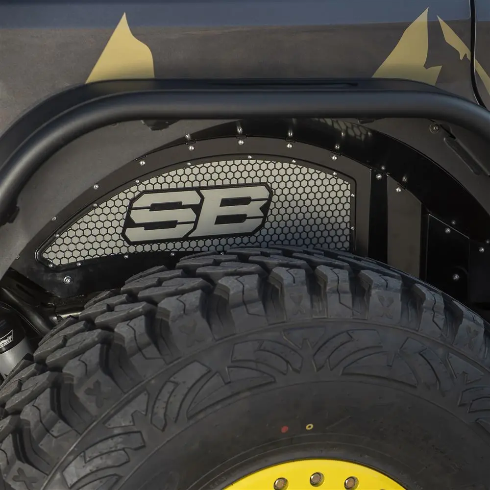 Smittybilt 77986 Rear Aluminum Inner Fender Liner Pair - Black (18+ Jl/Jlu) 1