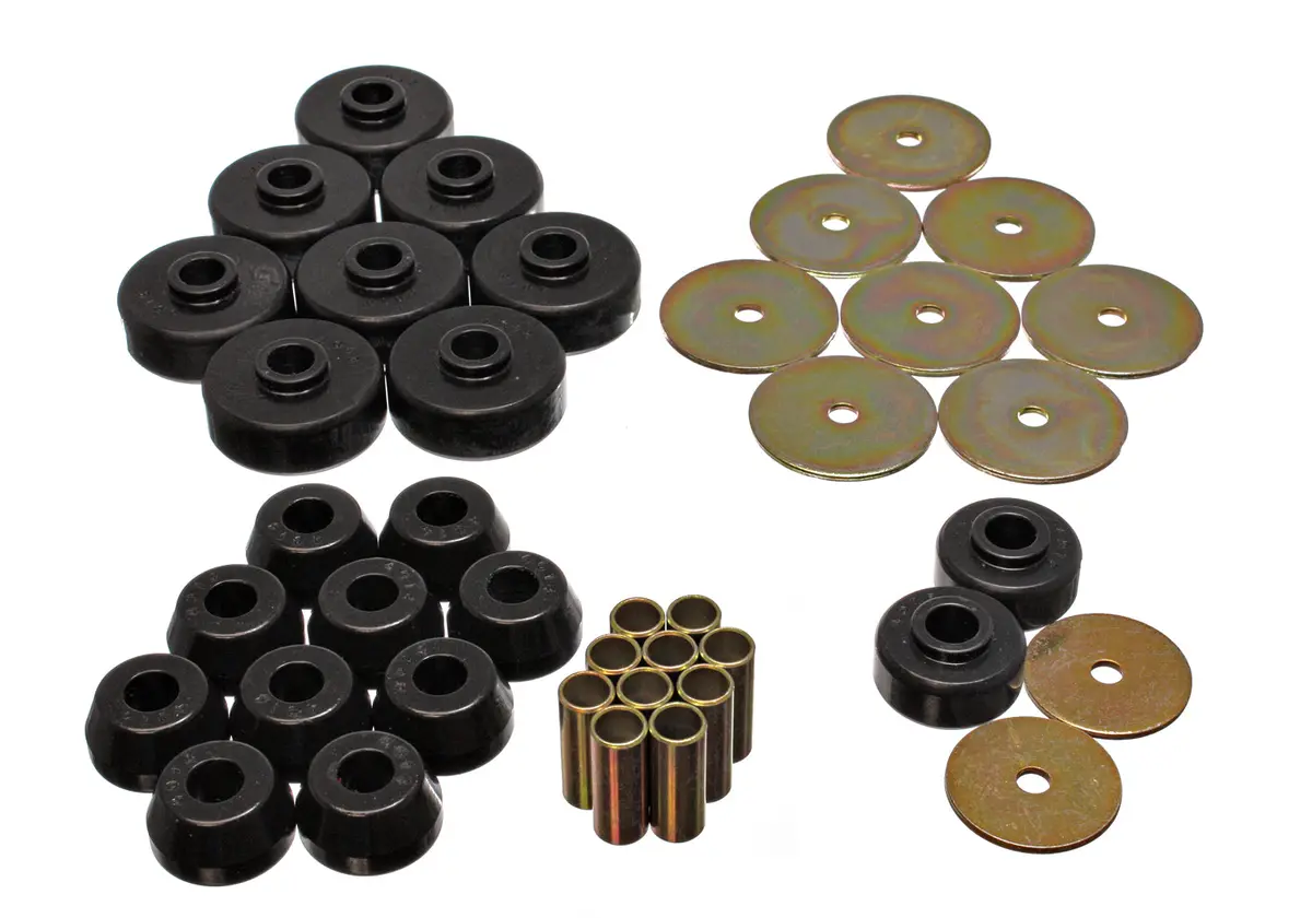 Energy Suspension 8.4102G Body Mount Set; Black; Performance Polyurethane; 1