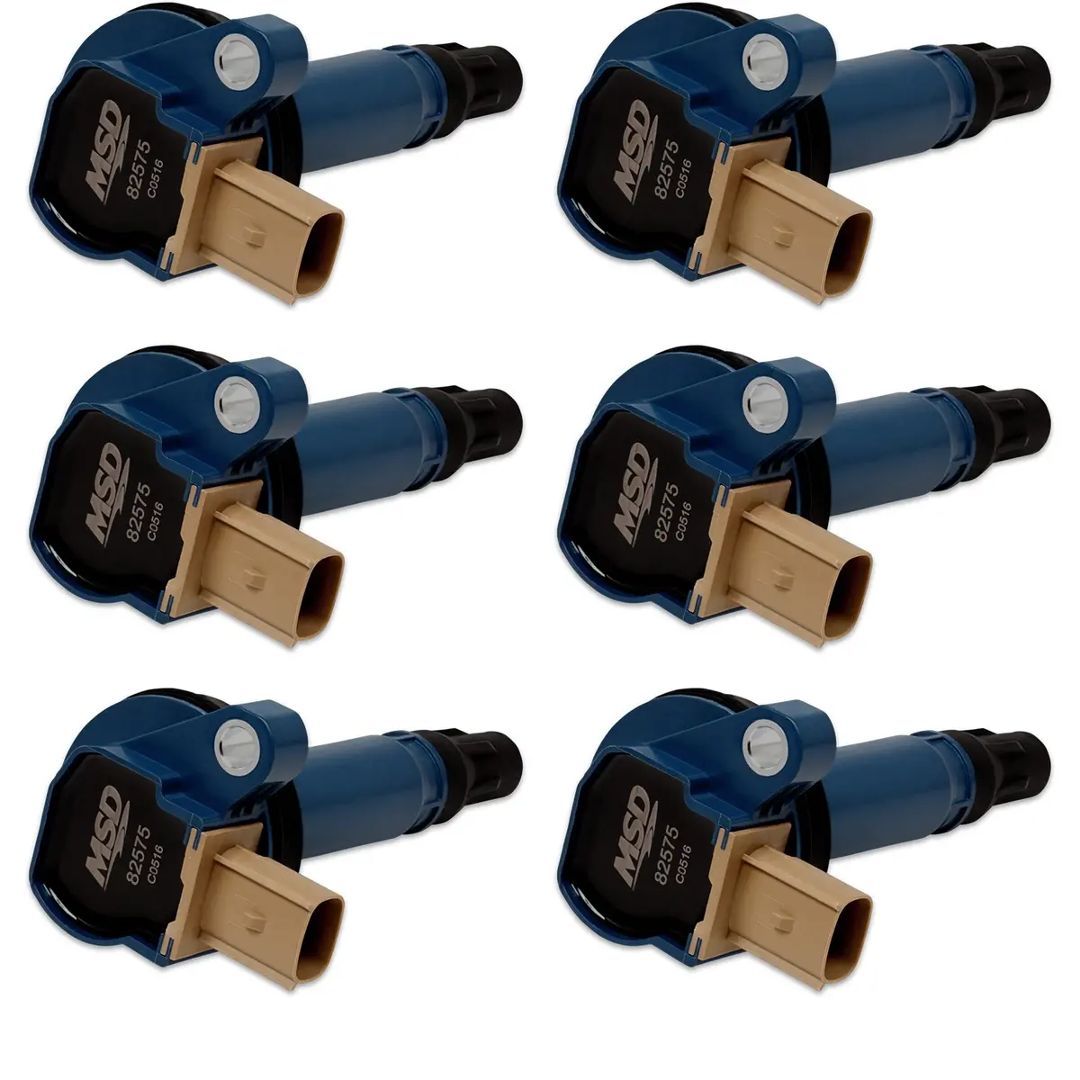 Msd 825765 Msd Ignition Coil - Ford Ecoboost - 3.5L V6 - 3-Pin Connector - Blue - 6-Pack 1