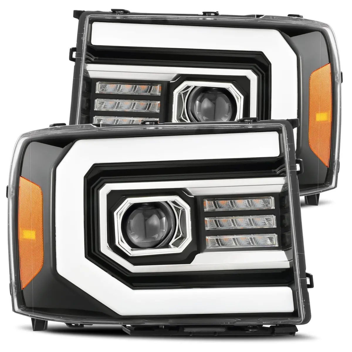 Alpharex 880097 Led Projector Headlights In Jet Black 1
