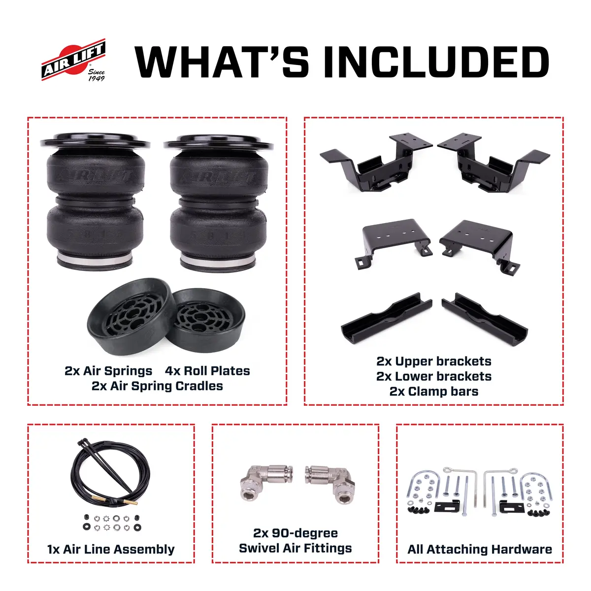 Air Lift 88408 Loadlifter 5000 Ultimate Air Spring Kit With Air Spring Cradles 1