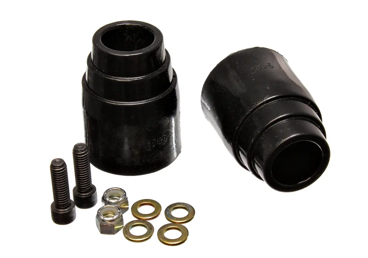 Energy Suspension 9.9155G Bump Stop Set; Black; Rear; Incl. 2 Per Set; Performance Polyurethane; 1