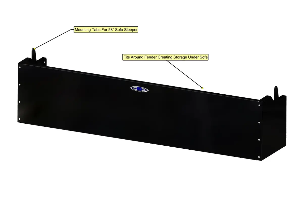 Rb Components Sofa Storage Box, 58", Shallow 1