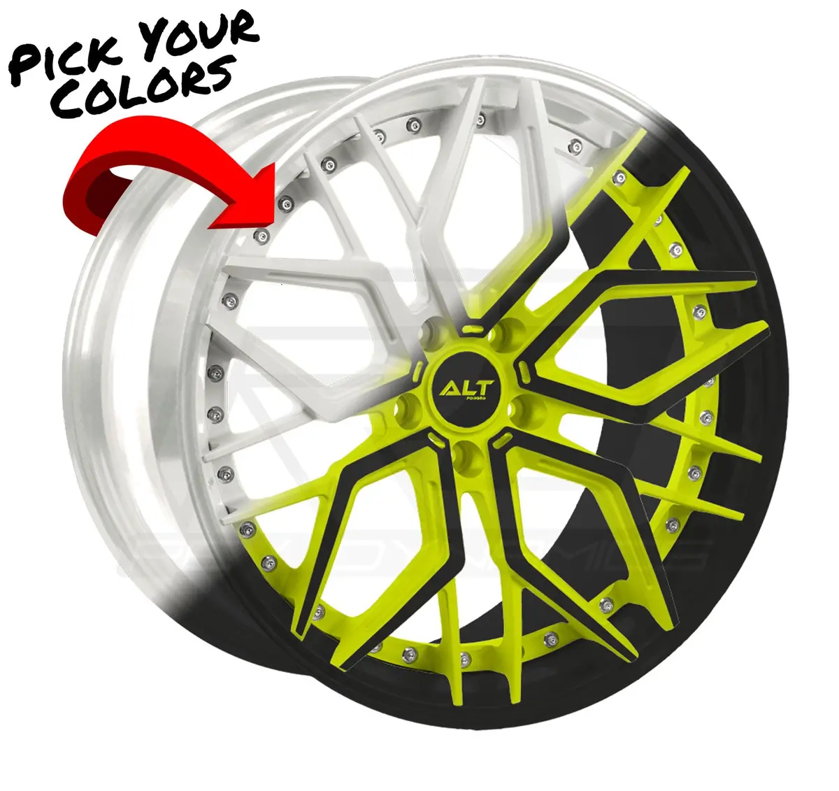 Alt Forged Dl20 C8 Corvette Z06 20X10" Front 21X13" Rear Wheel And Tire Package 1