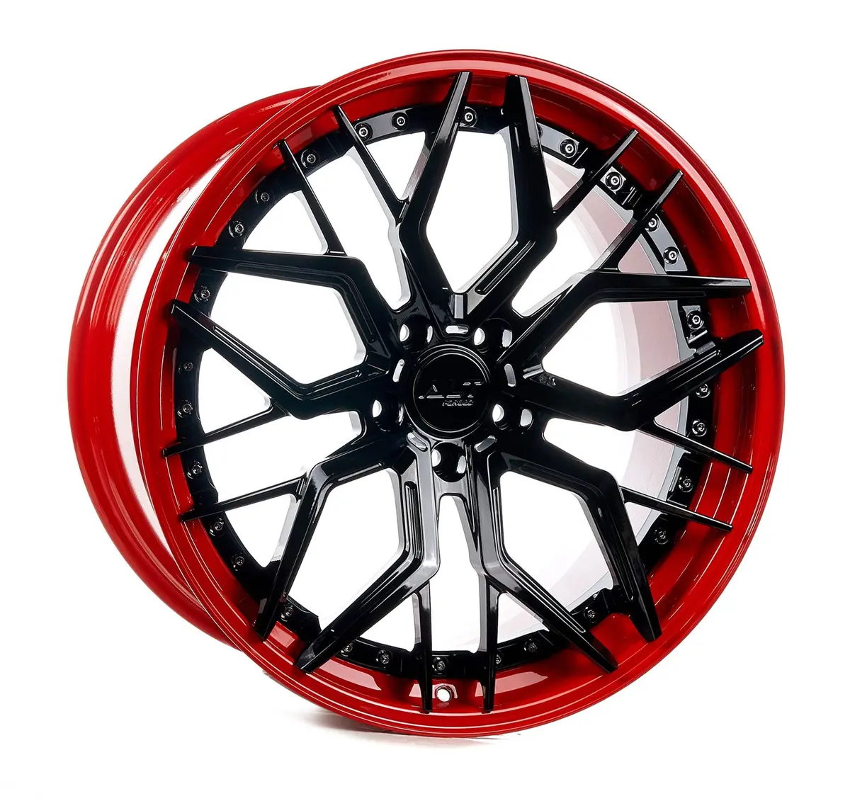 Alt Forged Dl20 C8 Corvette 20X9" Front 21X12" Rear Wheel And Tire Package - Torch Red And Black 1