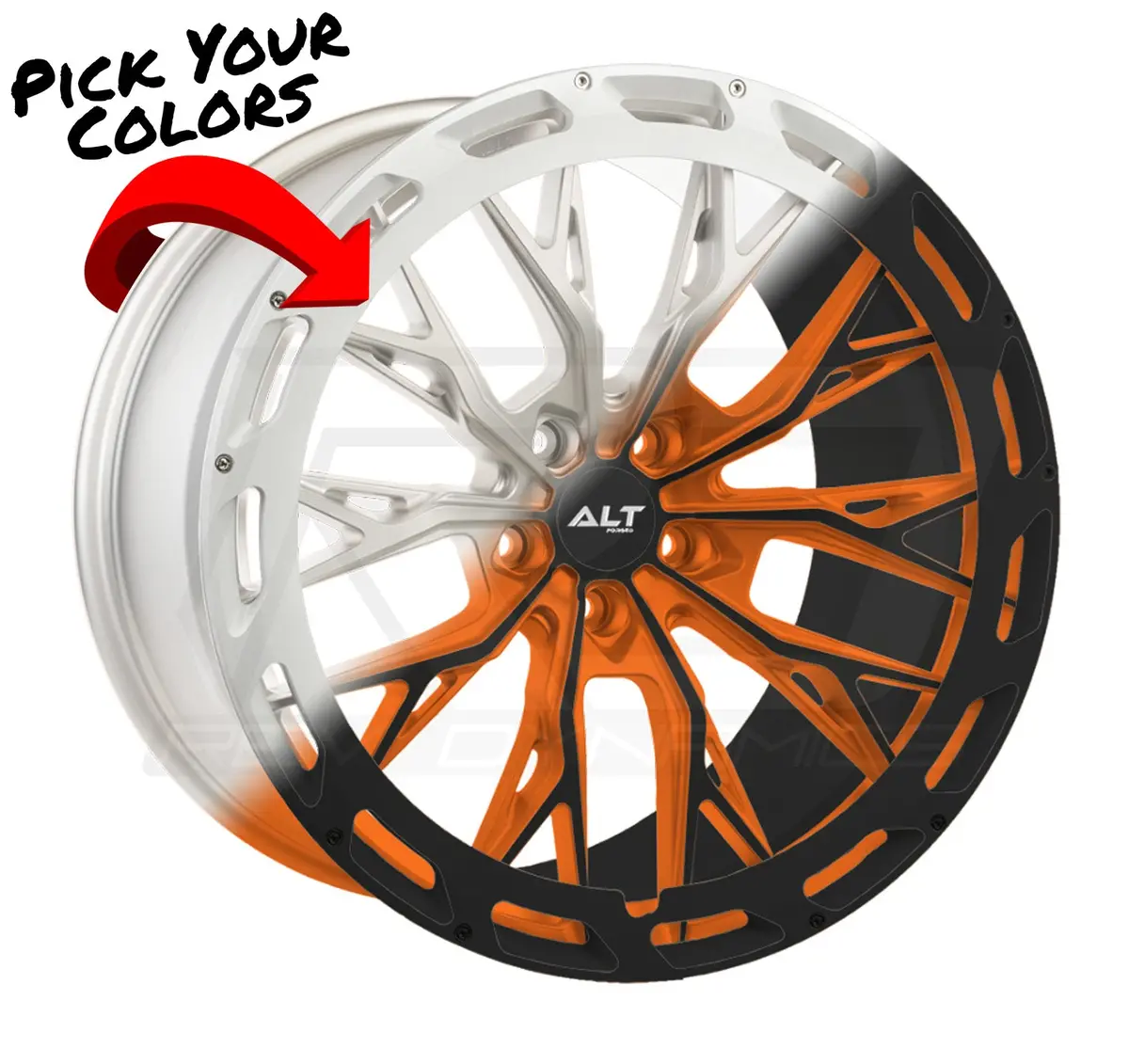 Alt Forged Alt10r C8 Corvette 20X9" Front 21X12" Rear Wheel And Tire Package 1