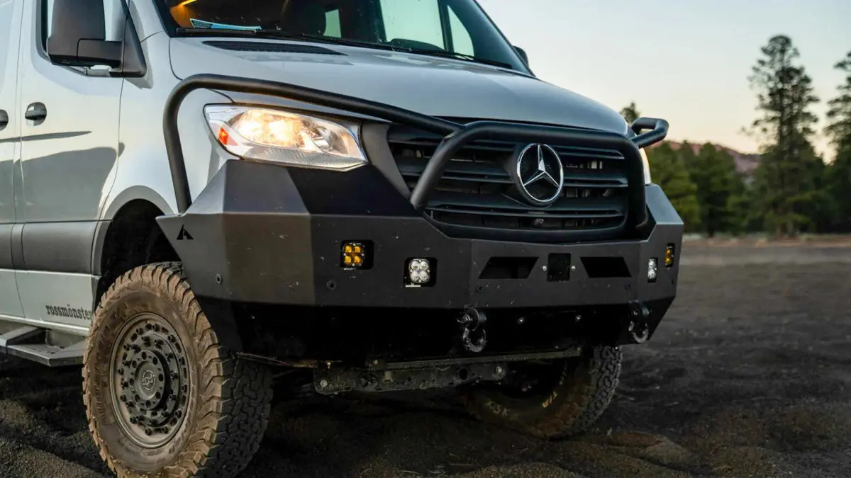 Aluminess 2019+ Mercedes Sprinter Front Winch Bumper 1